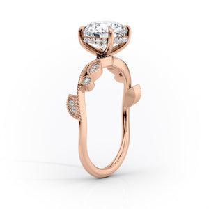 The Robin Set With A 1 Carat Cushion Lab Diamond