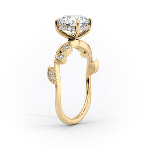 The Robin Set With A 2.5 Carat Princess Lab Diamond