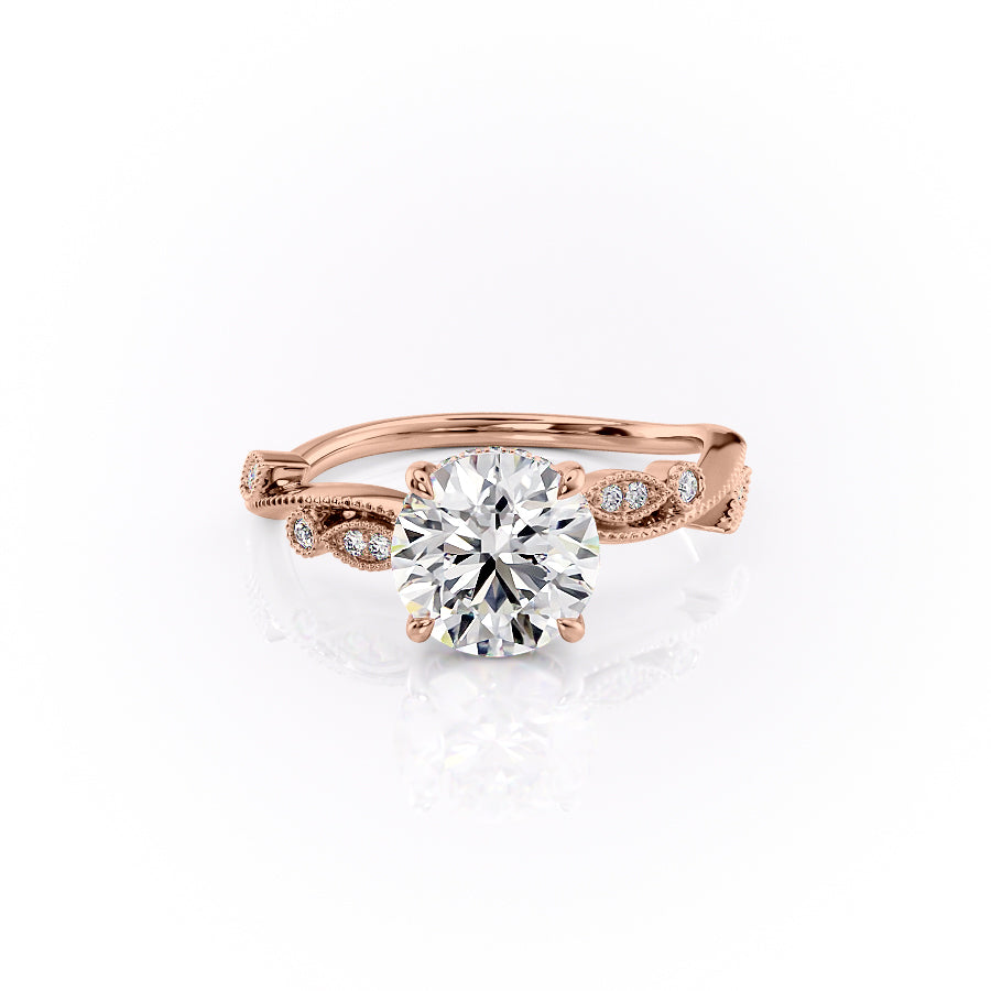 The Robin Set With A 2.5 Carat Round Lab Diamond