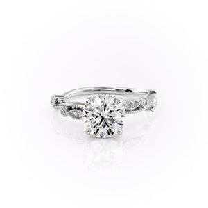 The Robin Set With A 2.5 Carat Round Lab Diamond