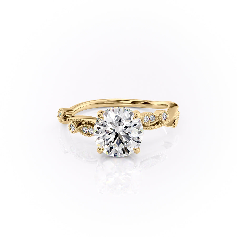 The Robin Set With A 2.5 Carat Round Lab Diamond