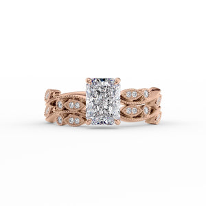 The Robin Set With A 1.5 Carat Radiant Lab Diamond