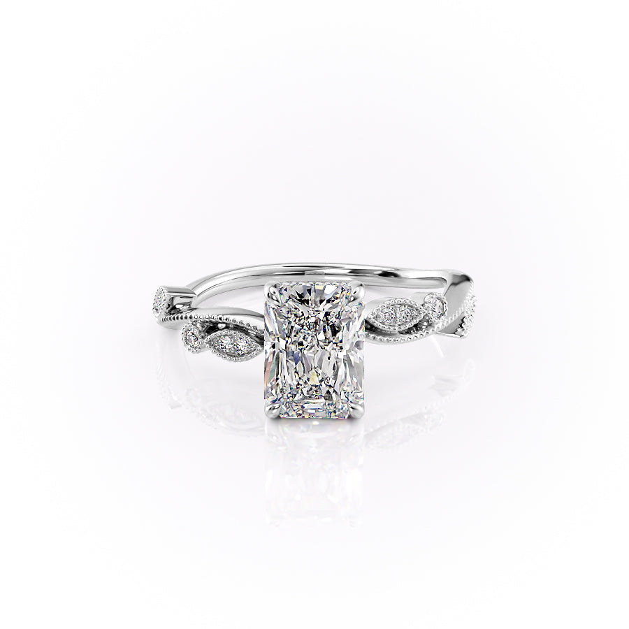 The Robin Set With A 1 Carat Radiant Lab Diamond