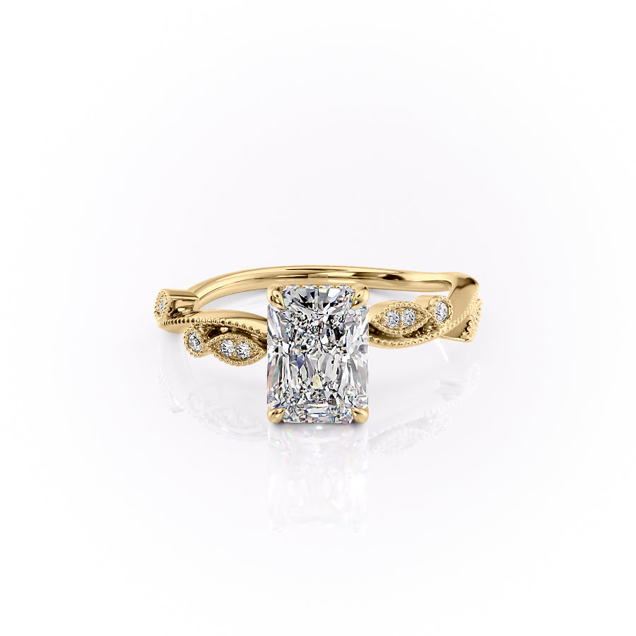 The Robin Set With A 1 Carat Radiant Lab Diamond