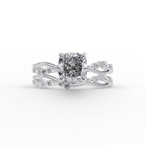 The Daisy Set With A 1.5 Carat Cushion Lab Diamond