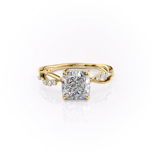 The Daisy Set With A 1 Carat Cushion Lab Diamond