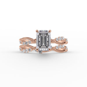 The Daisy Set With A 2.5 Carat Emerald Lab Diamond
