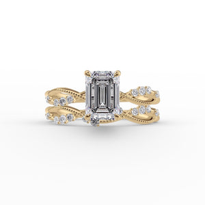 The Daisy Set With A 1 Carat Emerald Lab Diamond