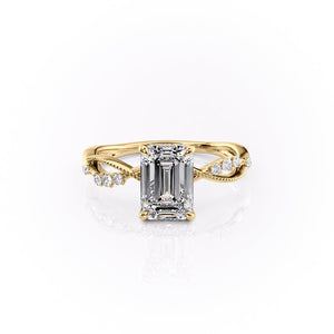 The Daisy Set With A 1.5 Carat Emerald Lab Diamond