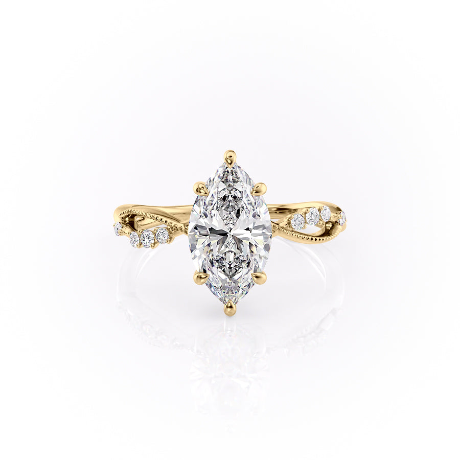 The Daisy Set With A 2 Carat Marquise Lab Diamond