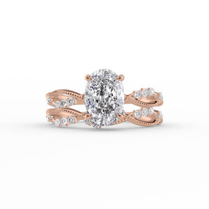The Daisy Set With A 3 Carat Oval Lab Diamond