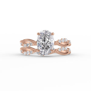 The Daisy Set With A 1.5 Carat Oval Lab Diamond