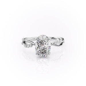 The Daisy Set With A 2 Carat Oval Lab Diamond