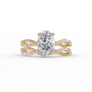 The Daisy Set With A 2 Carat Oval Lab Diamond