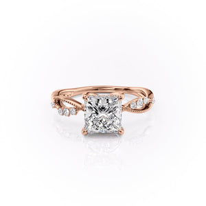 The Daisy Set With A 3 Carat Princess Lab Diamond