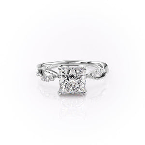 The Daisy Set With A 1 Carat Princess Lab Diamond