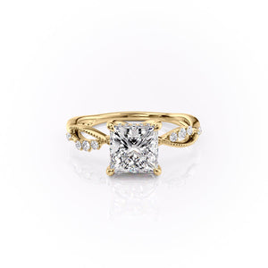 The Daisy Set With A 3 Carat Princess Lab Diamond
