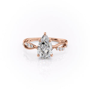 The Daisy Set With A 2 Carat Pear Lab Diamond