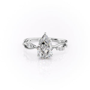 The Daisy Set With A 2 Carat Pear Lab Diamond