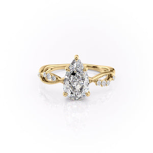 The Daisy Set With A 2.5 Carat Pear Lab Diamond