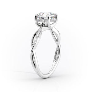 The Daisy Set With A 1 Carat Emerald Lab Diamond