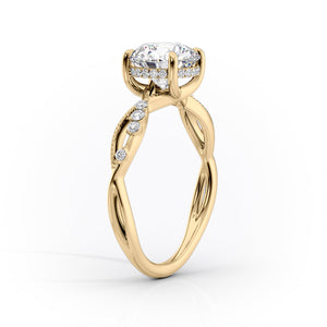 The Daisy Set With A 1.5 Carat Emerald Lab Diamond