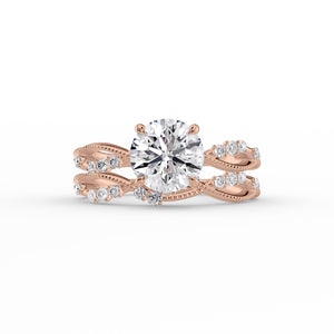The Daisy Set With A 2.5 Carat Round Lab Diamond