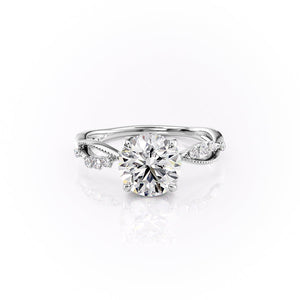 The Daisy Set With A 1.5 Carat Round Lab Diamond