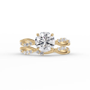 The Daisy Set With A 2.5 Carat Round Lab Diamond