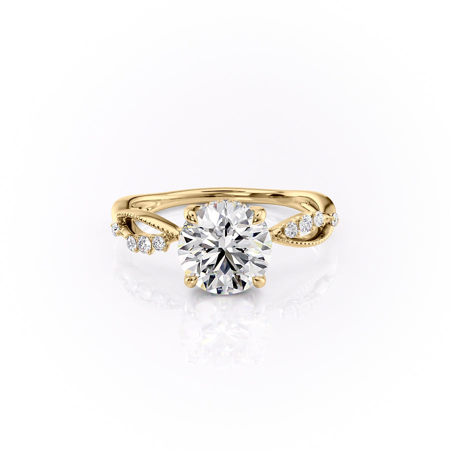 The Daisy Set With A 2 Carat Round Lab Diamond