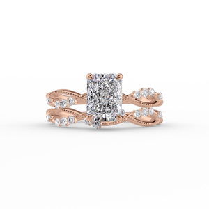 The Daisy Set With A 1.5 Carat Radiant Lab Diamond