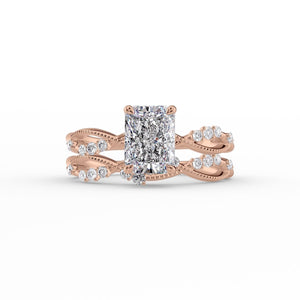 The Daisy Set With A 1 Carat Radiant Lab Diamond
