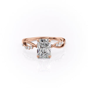 The Daisy Set With A 2.5 Carat Radiant Lab Diamond