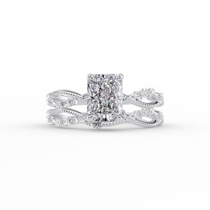The Daisy Set With A 2.5 Carat Radiant Moissanite