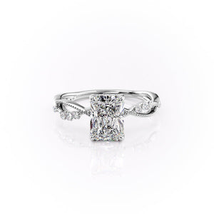 The Daisy Set With A 1 Carat Radiant Lab Diamond