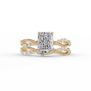 The Daisy Set With A 1 Carat Radiant Lab Diamond