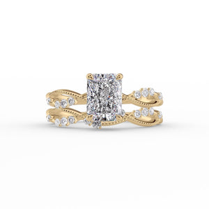 The Daisy Set With A 2.5 Carat Radiant Lab Diamond