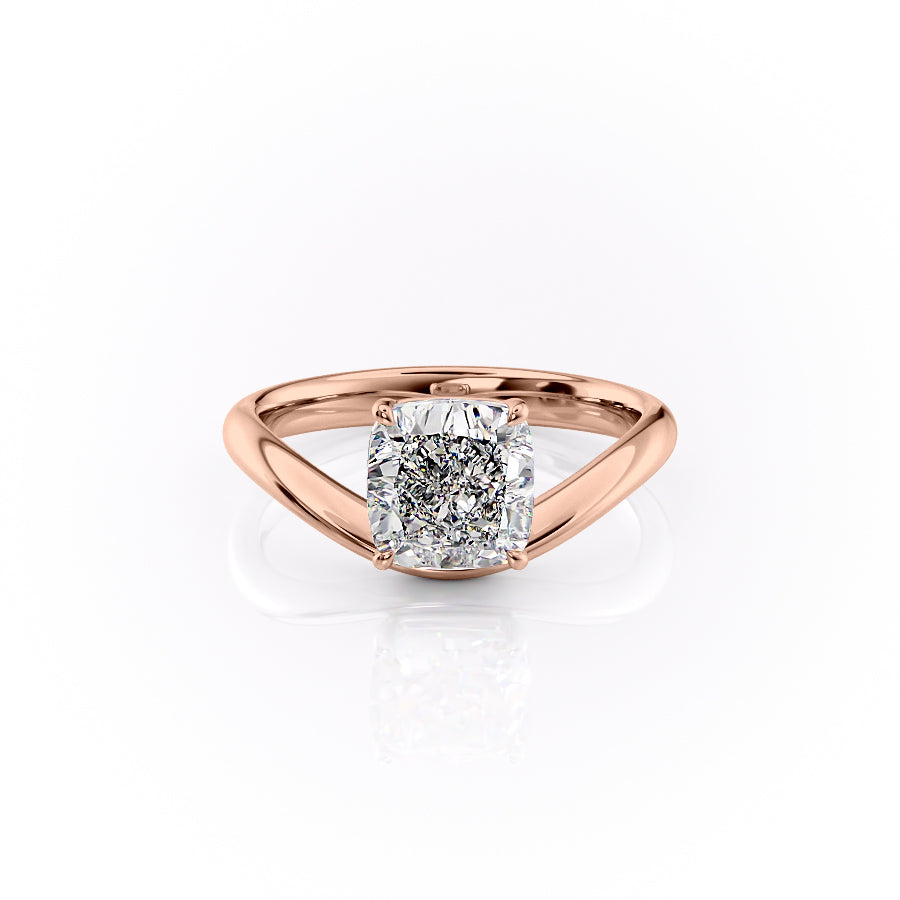 The Berta Set With A 1.5 Carat Cushion Lab Diamond