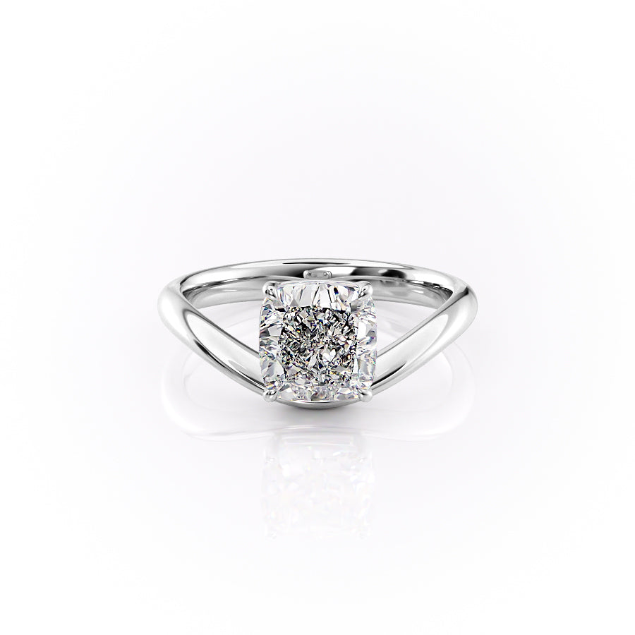 The Berta Set With A 1.5 Carat Cushion Lab Diamond