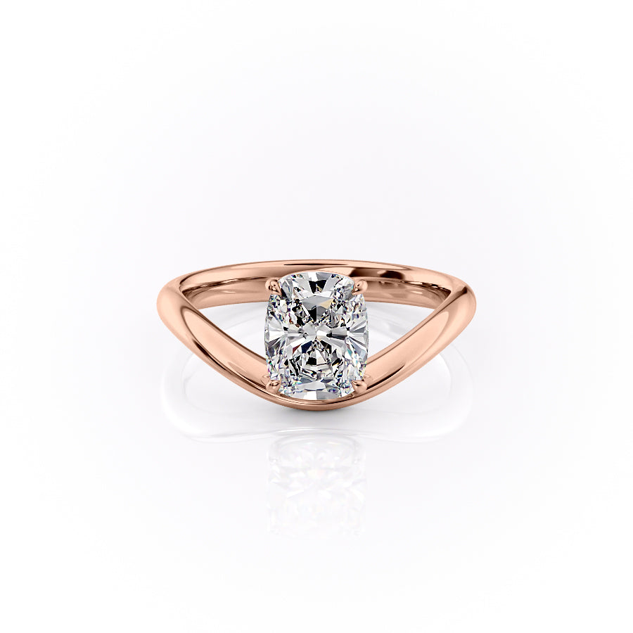 The Berta Set With A 2.5 Carat Elongated Cushion Lab Diamond