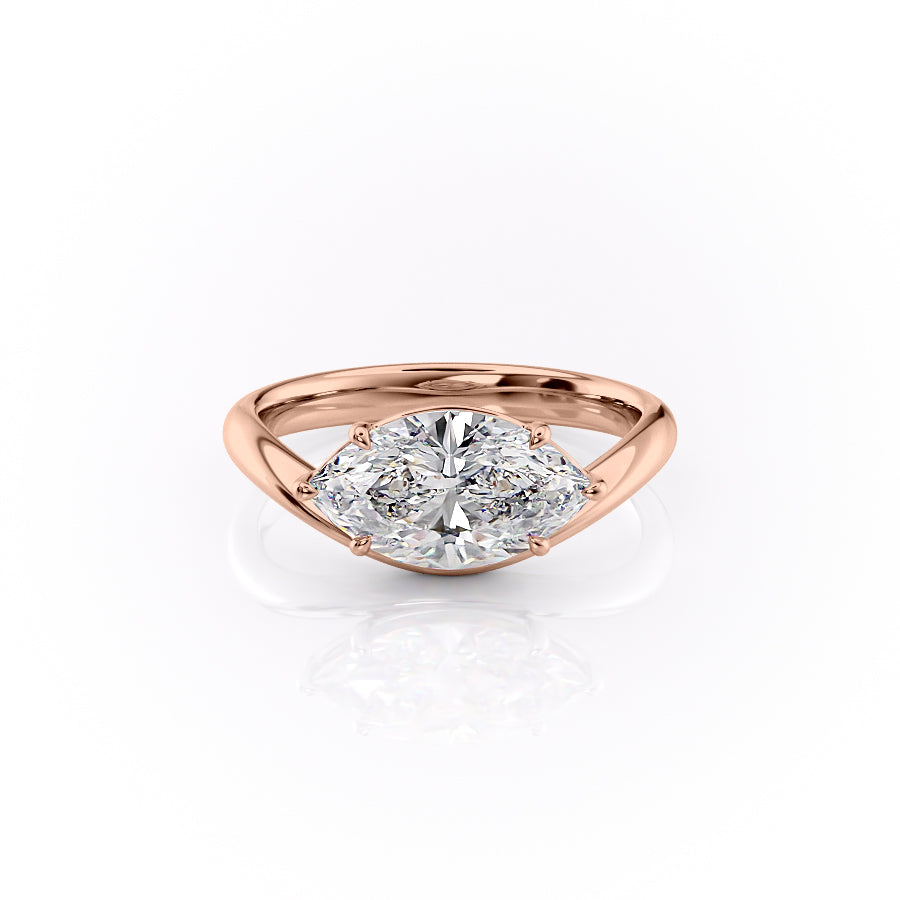 The Berta Set With A 3 Carat Marquise Lab Diamond
