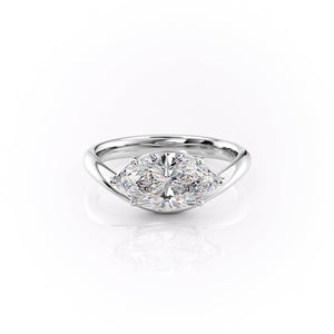 The Berta Set With A 1.5 Carat Marquise Lab Diamond