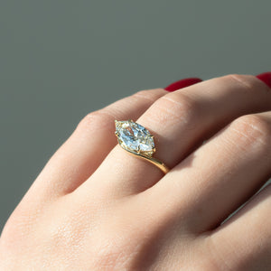 The Berta Set With A 1 Carat Marquise Lab Diamond