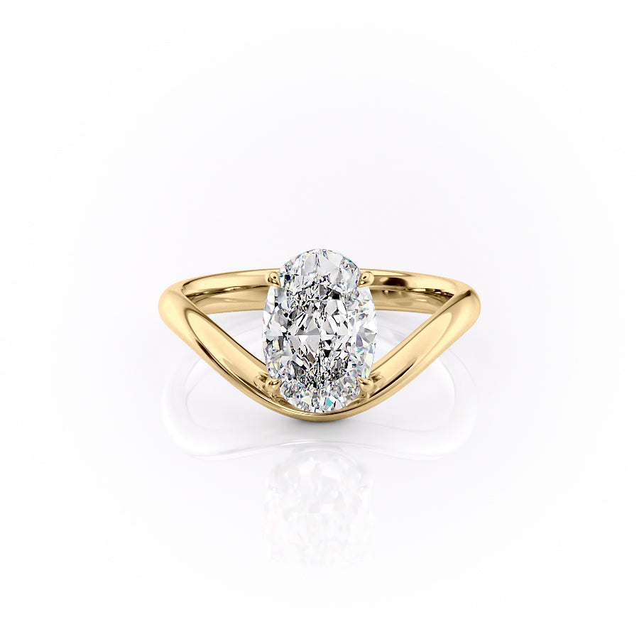 The Berta Set With A 1.5 Carat Oval Lab Diamond
