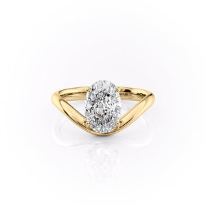 The Berta Set With A 1 Carat Oval Lab Diamond