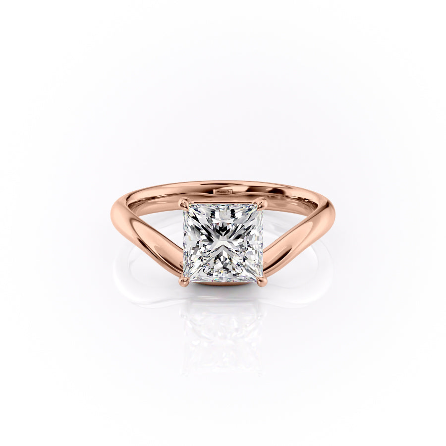 The Berta Set With A 3 Carat Princess Lab Diamond