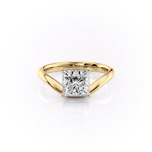 The Berta Set With A 3 Carat Princess Lab Diamond