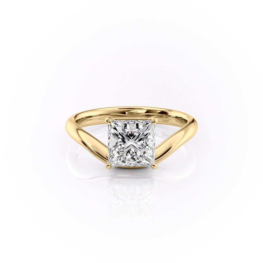The Berta Set With A 2.5 Carat Princess Lab Diamond
