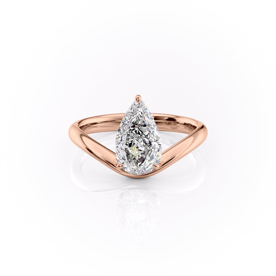The Berta Set With A 2.5 Carat Pear Lab Diamond