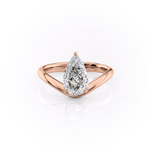 The Berta Set With A 2 Carat Pear Lab Diamond